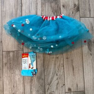 Dr Seuss-thing 1 thing 2  tights and skirt